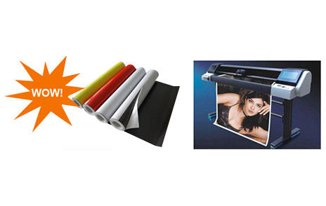 Meter Wide Magnetic Sheeting with Vinyl 'Choose me, Perfect your image'